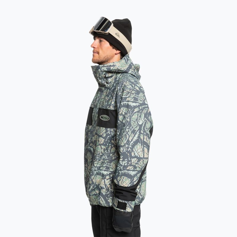 Giacca da snowboard Quiksilver High Altitude 20K woodland abstract sea spray da uomo 3