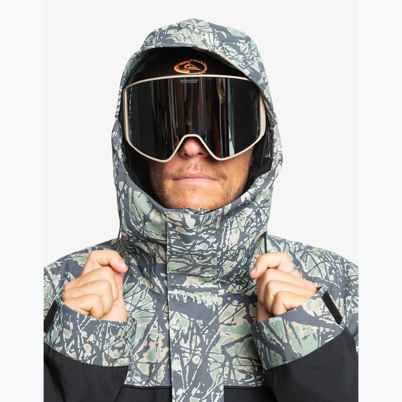 Giacca da snowboard Quiksilver High Altitude 20K woodland abstract sea spray da uomo 4