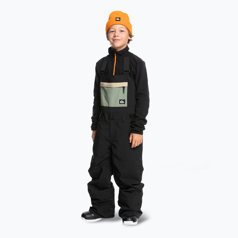 Quiksilver Mash Up Bib pantaloni da snowboard per bambini nero vero