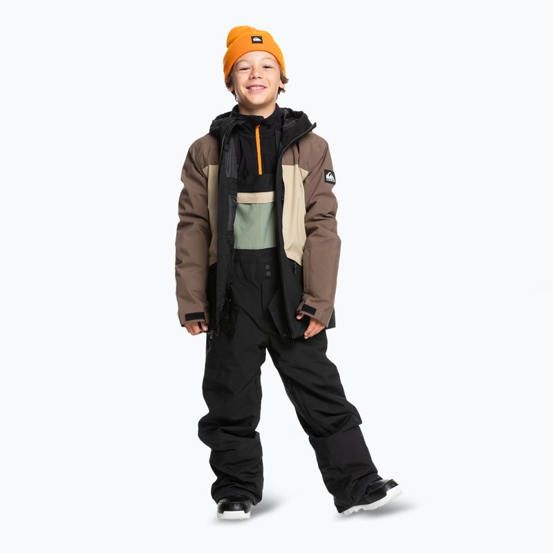 Quiksilver Mash Up Bib pantaloni da snowboard per bambini nero vero 2