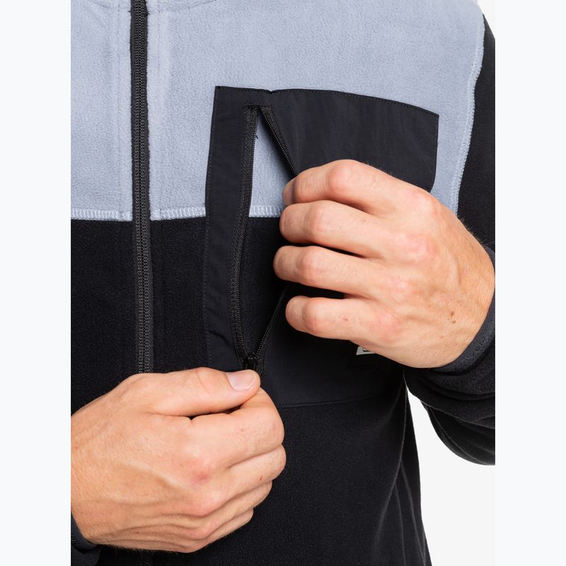 Felpa da snowboard Quiksilver Aker Full Zip da uomo nero vero 4