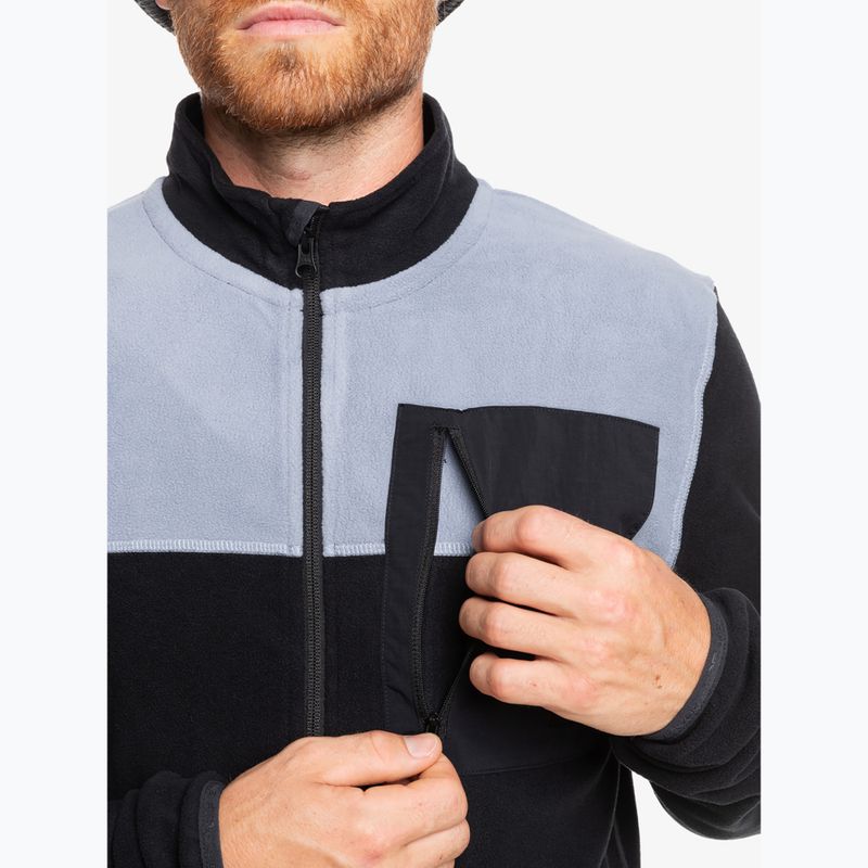 Felpa da snowboard Quiksilver Aker Full Zip da uomo nero vero 5