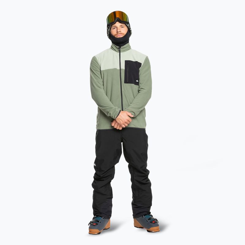 Felpa da snowboard Quiksilver Aker Full Zip Fleece uomo sea spray 2