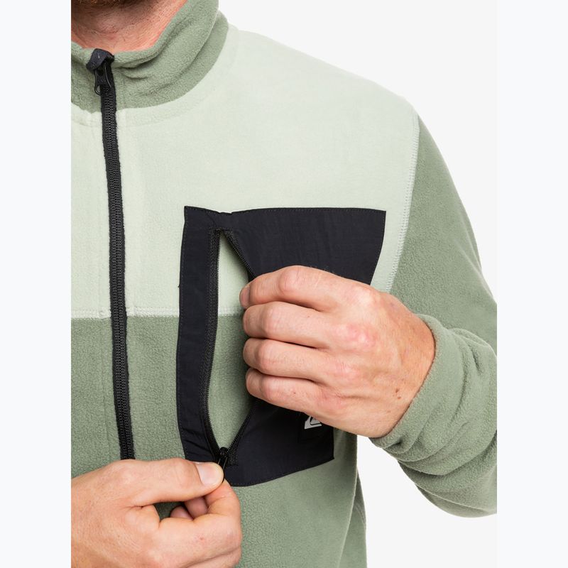Felpa da snowboard Quiksilver Aker Full Zip Fleece uomo sea spray 6