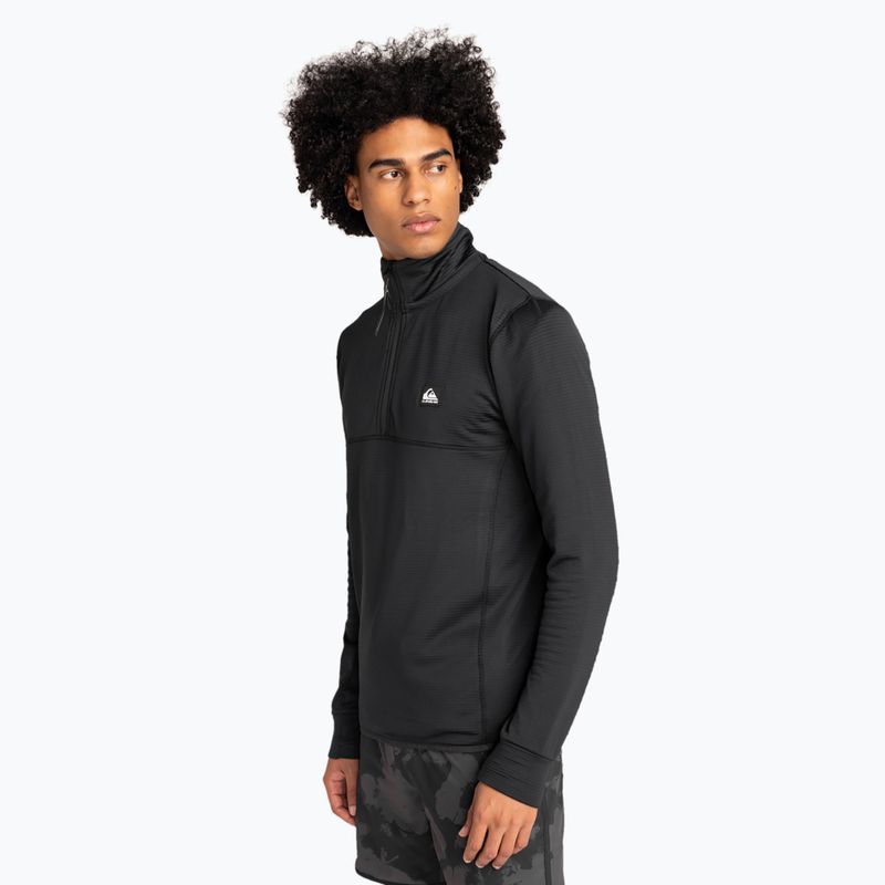Felpa da snowboard Quiksilver Steep Point Half Zip Fleece da uomo nero vero 4