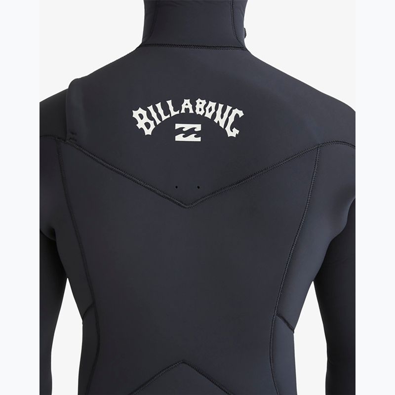 Billabong Uomo 5/4mm Absolute Natural Chest Zip Hooded Swim Foam Nero 7