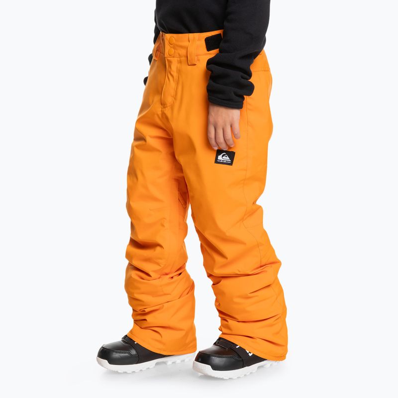 Pantaloni da snowboard Quiksilver Estate orange pepper da bambino 4