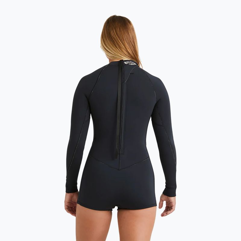 Billabong donna 2/2 mm Spring Fever Natural Back Zip LS Spring nero swim foam 3