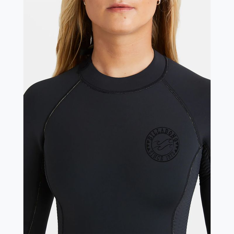 Billabong donna 2/2 mm Spring Fever Natural Back Zip LS Spring nero swim foam 5