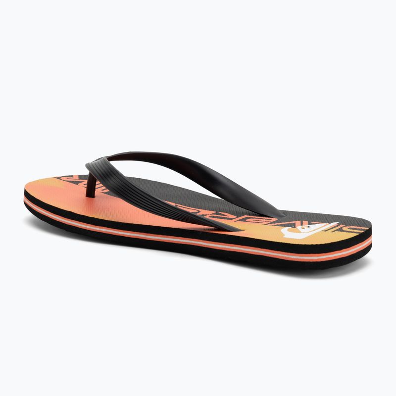 Quiksilver Molokai infradito da uomo Art 25 fiery coral wordblock 3