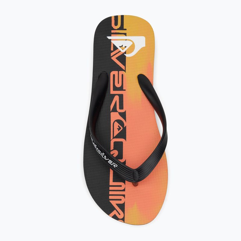 Quiksilver Molokai infradito da uomo Art 25 fiery coral wordblock 5