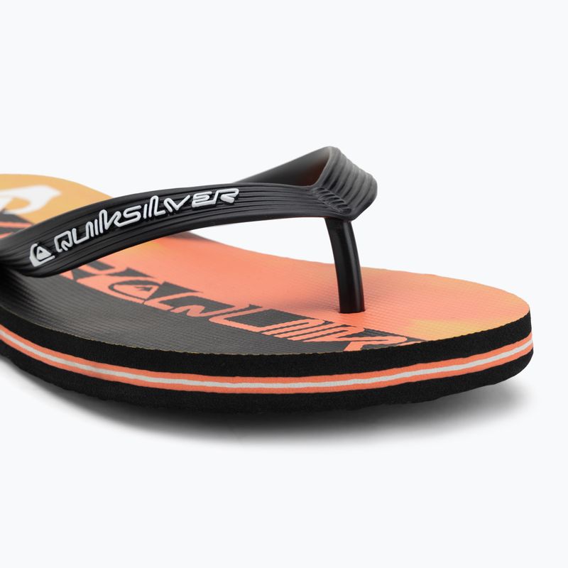 Quiksilver Molokai infradito da uomo Art 25 fiery coral wordblock 7