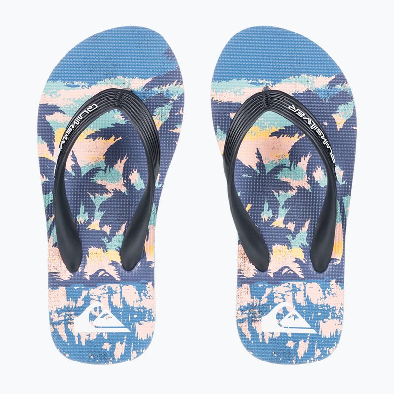 Quiksilver Molokai Art 25 Youth infradito infuocato blu coronet tropicamo 2