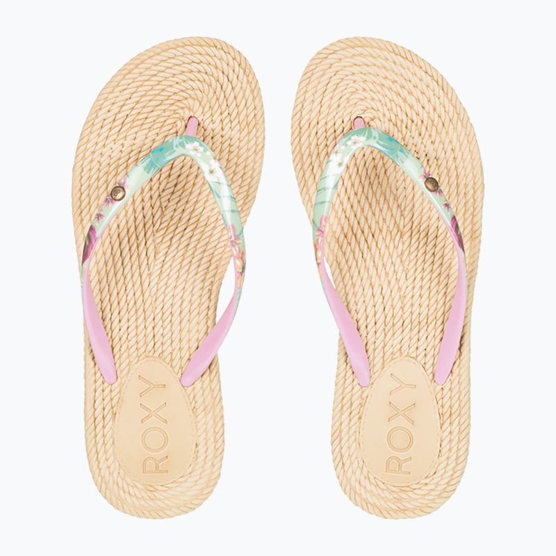 ROXY South Beach III infradito da donna verde/rosa 2
