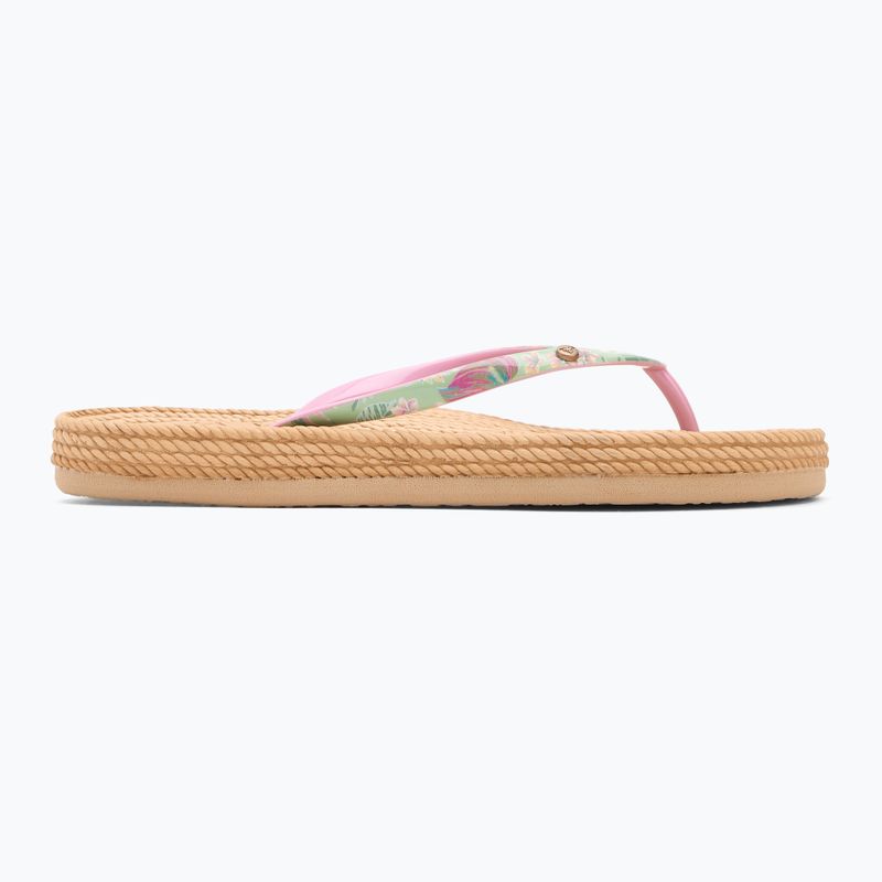 ROXY South Beach III infradito da donna verde/rosa 2