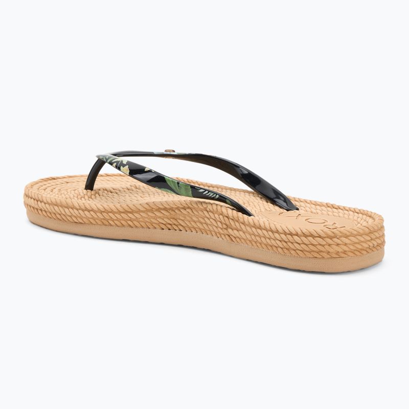 Infradito da donna ROXY South Beach III con stampa nera 3