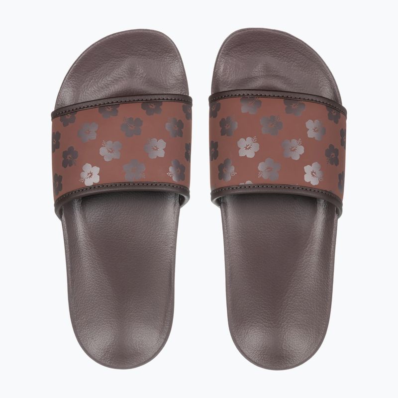 Infradito donna ROXY Slippy IV marrone combinato 2