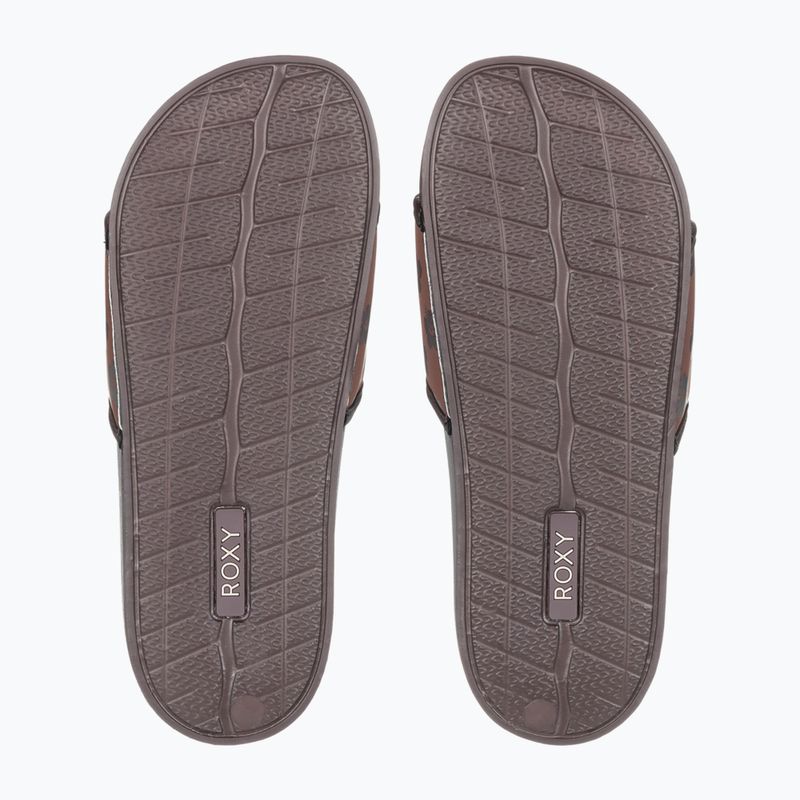Infradito donna ROXY Slippy IV marrone combinato 3