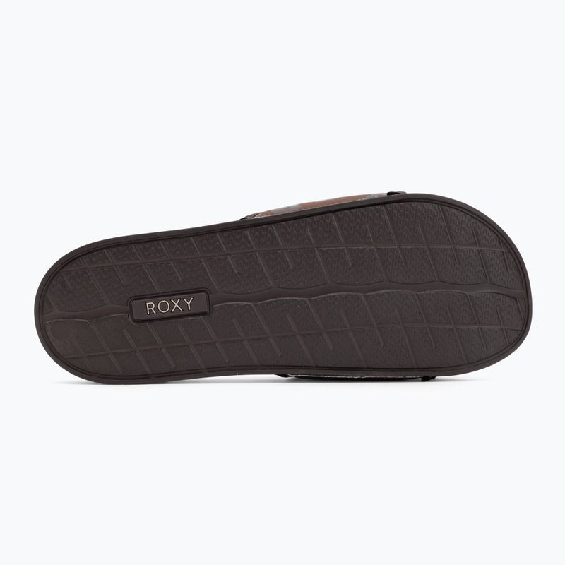 Infradito donna ROXY Slippy IV marrone combinato 4