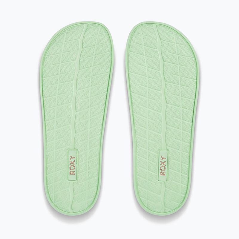 Infradito da donna ROXY Slippy II a righe verdi 3
