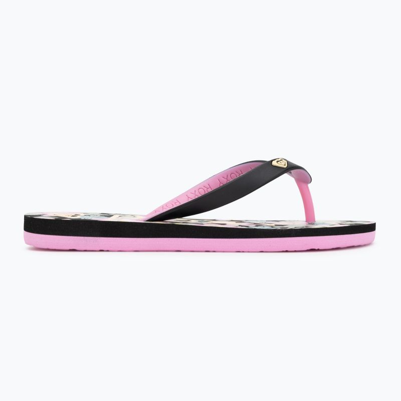 ROXY Tahiti VII infradito per bambini nero/rosa stencil 2