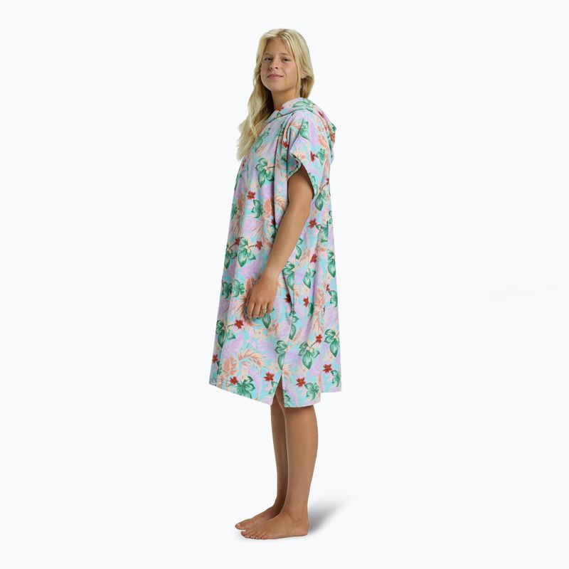 Asciugamano da donna con cappuccio Billabong, poncho da bagno blu costiero 3