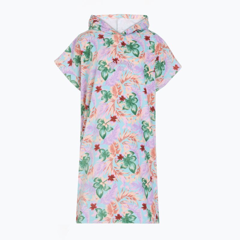 Asciugamano da donna con cappuccio Billabong, poncho da bagno blu costiero 5