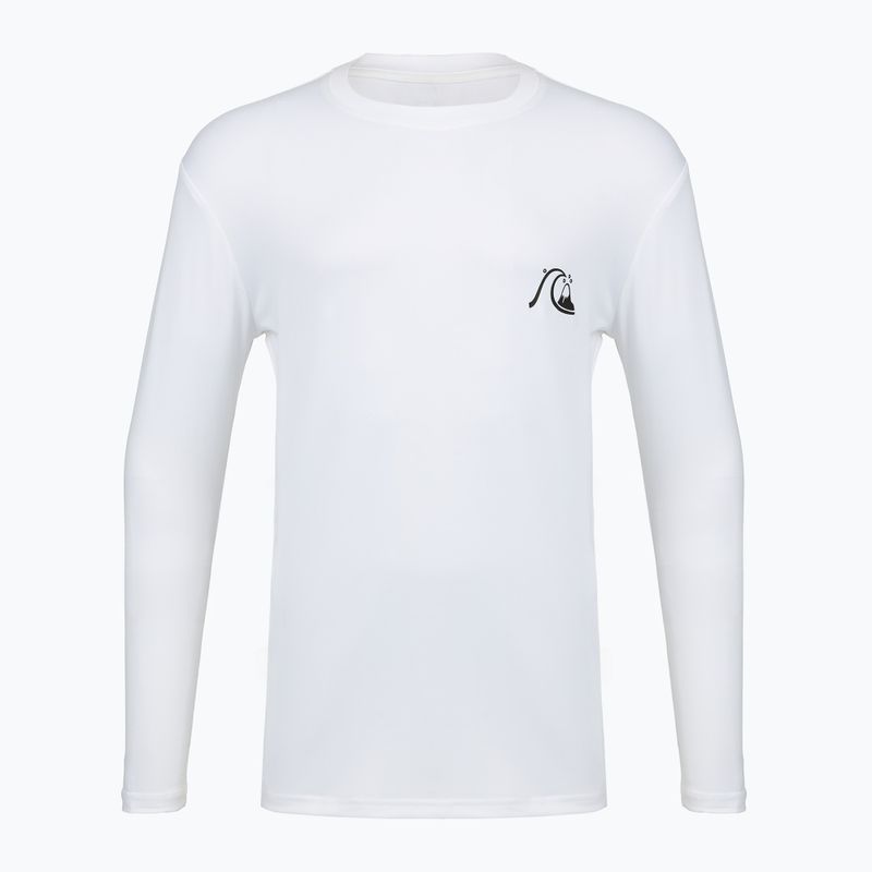 Maglia a maniche lunghe da nuoto uomo Quiksilver DNA Bubble Logo white