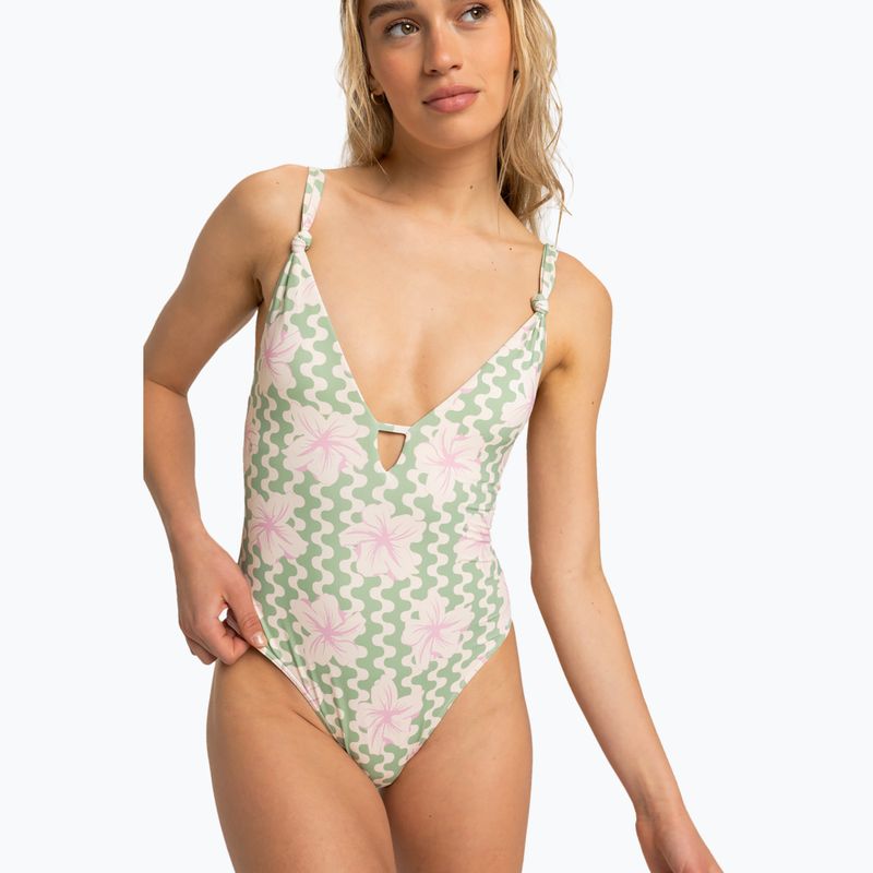 Costume intero donna ROXY Hibiscus Daze basilico party onde yw 2