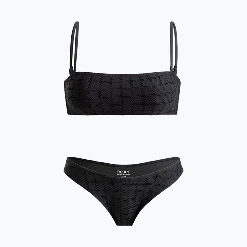 Costume da bagno due pezzi donna ROXY Bandeau Cheeky antracite