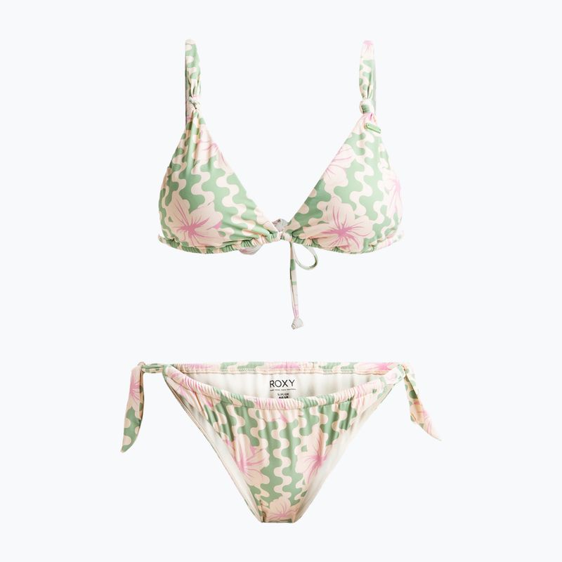 Costume da bagno due pezzi donna ROXY Hibiscus Daze Tri basilico allungato onde party yw
