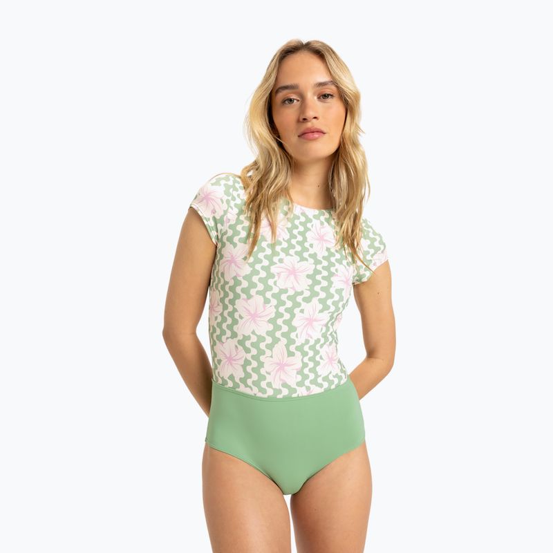 Costume intero donna ROXY Hibiscus Daze basilico party waves yw 2