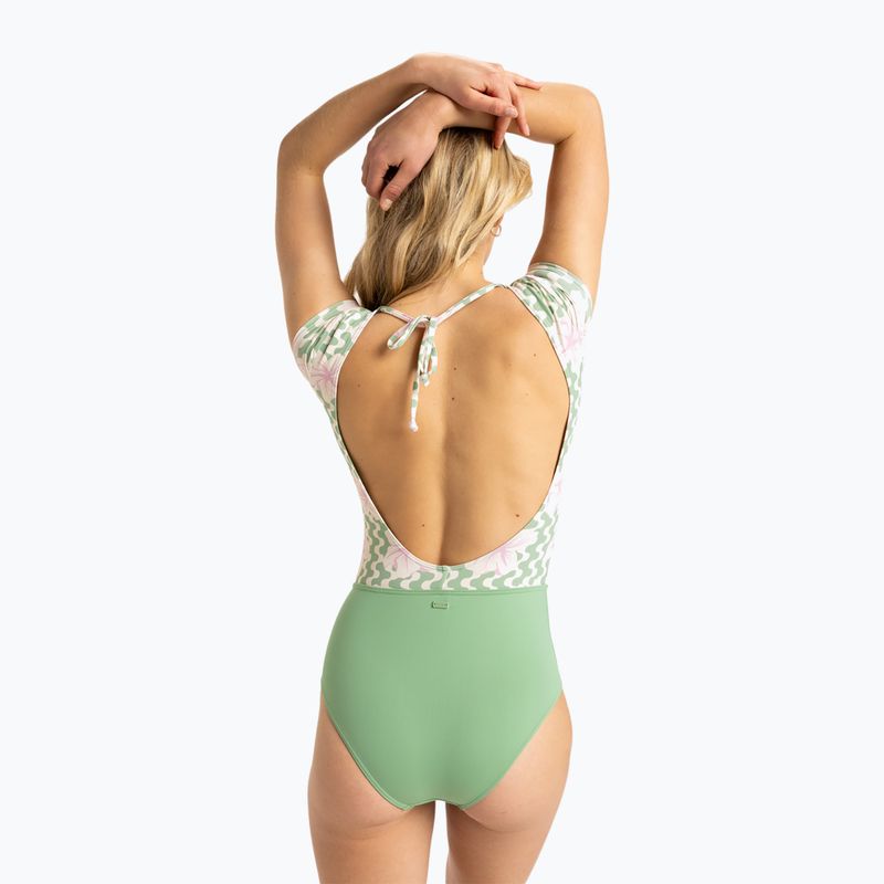 Costume intero donna ROXY Hibiscus Daze basilico party waves yw 3