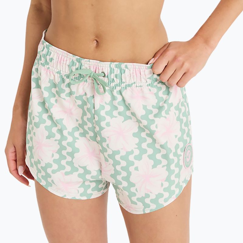 Pantaloncini da bagno donna ROXY No Bad Waves basilico party waves yw 4
