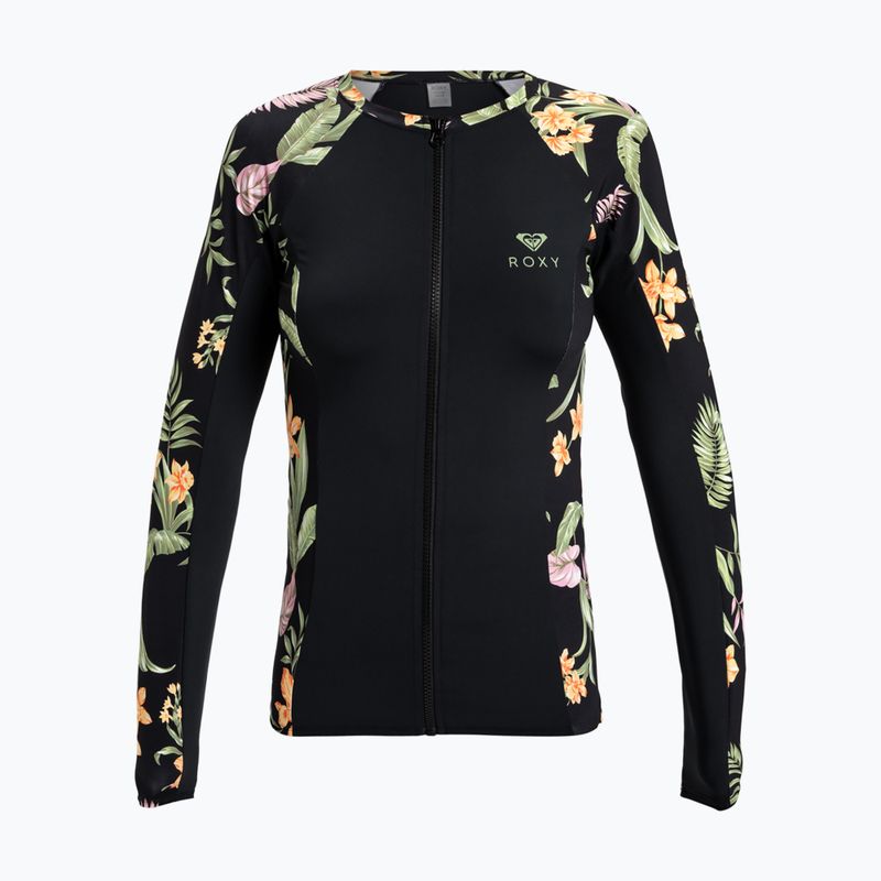 Donna nuoto manica lunga ROXY Zip Lycra antracite isola fuga 4