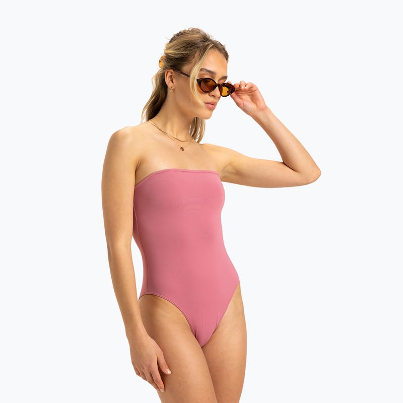 Costume intero da donna ROXY Solid Beach Classics Bandeau heather rose 2