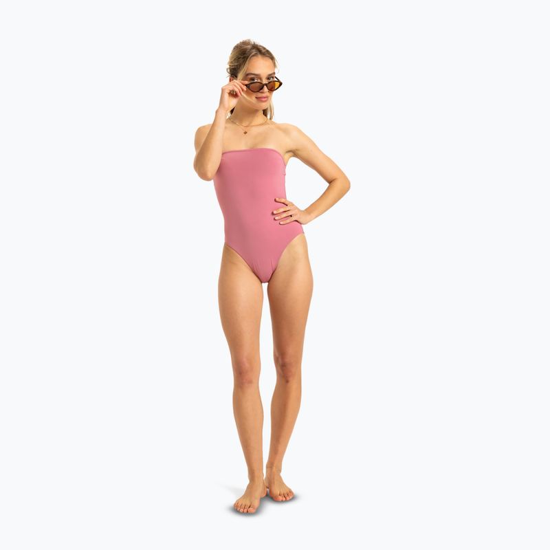 Costume intero da donna ROXY Solid Beach Classics Bandeau heather rose 3