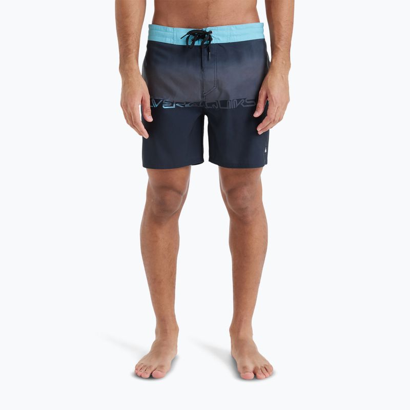 Pantaloncini da bagno Quiksilver Everyday Half Jam 16" neri wordblock da uomo 3