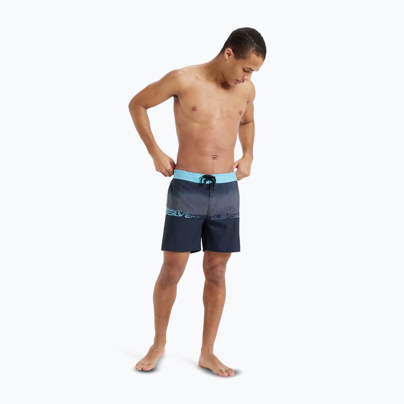 Pantaloncini da bagno Quiksilver Everyday Half Jam 16" neri wordblock da uomo 4
