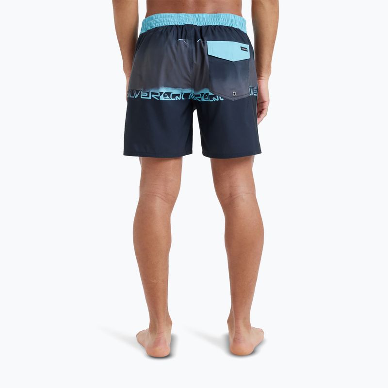 Pantaloncini da bagno Quiksilver Everyday Half Jam 16" neri wordblock da uomo 5