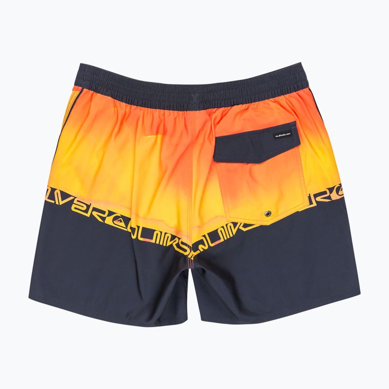 Pantaloncini da bagno Quiksilver Everyday Half Jam 16" corallo infuocato wordblock da uomo 2