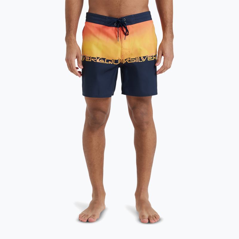 Pantaloncini da bagno Quiksilver Everyday Half Jam 16" corallo infuocato wordblock da uomo 3