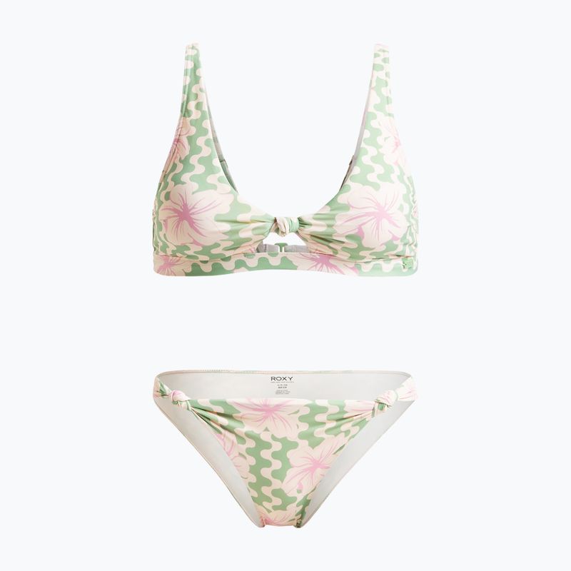 Costume da bagno due pezzi donna ROXY Hibiscus Daze Tri basilico allungato onde party yw