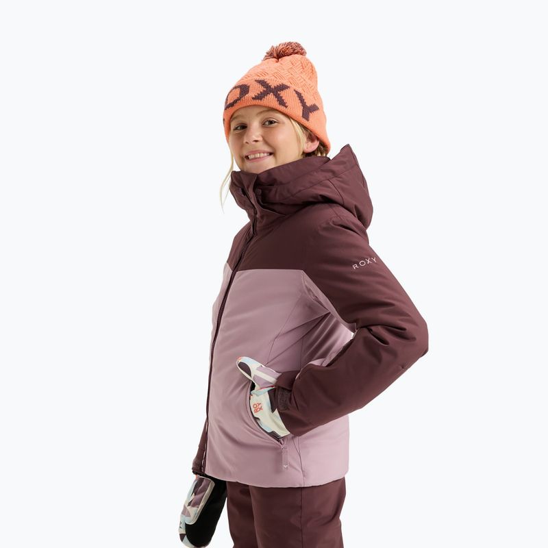 Giacca da snowboard per bambini ROXY Free Jet Block discreet mauve 5
