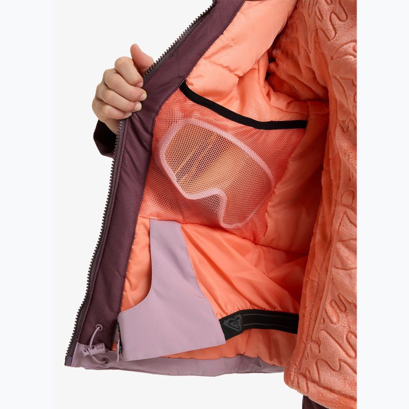 Giacca da snowboard per bambini ROXY Free Jet Block discreet mauve 11