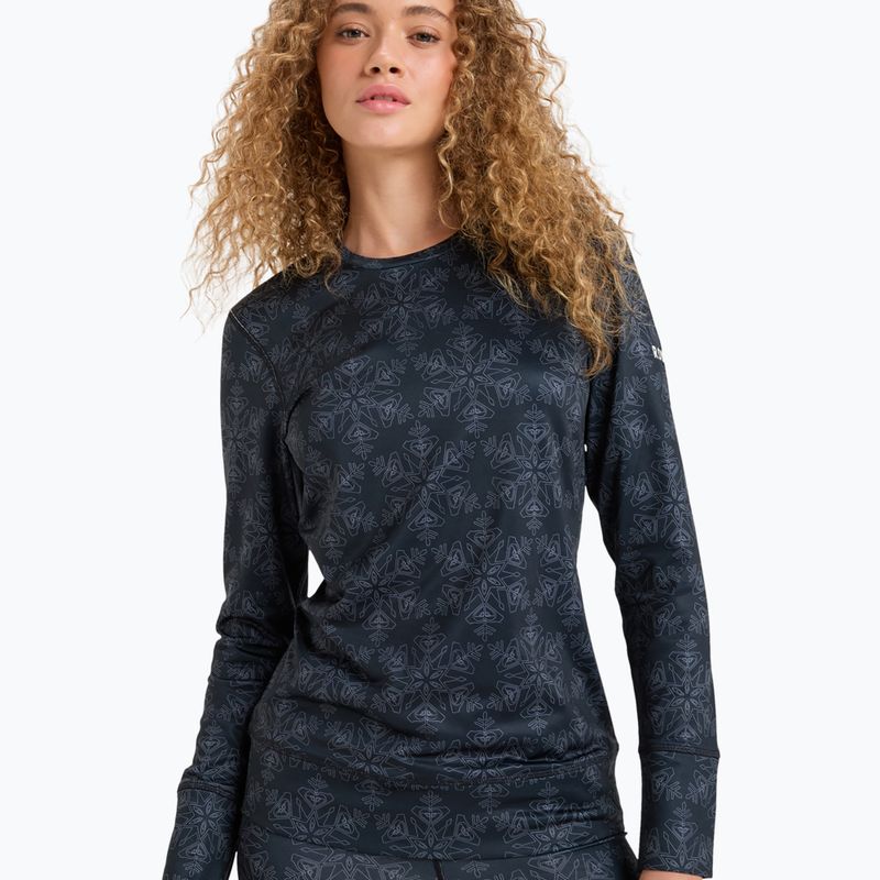 Maglia termica da donna ROXY Daybreak Brushed true black/snowflakes