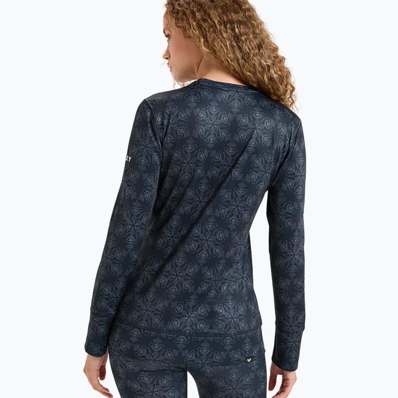 Maglia termica da donna ROXY Daybreak Brushed true black/snowflakes 3