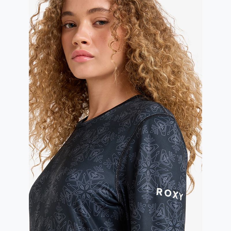 Maglia termica a manica lunga da donna ROXY Daybreak Brushed true black/snowflakes 4