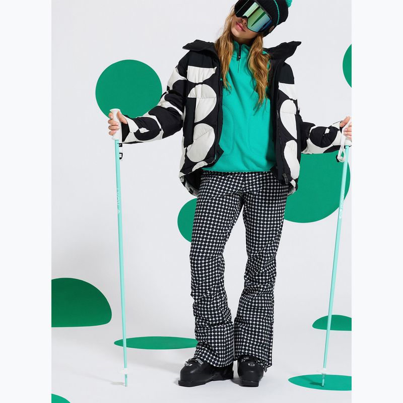 Pantaloni da snowboard donna ROXY Rising High whisper white/small dots 11