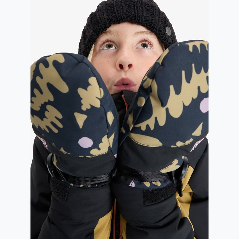 Guanti da snowboard per bambini Roxy Jetty Mitt fennel seed/big flower rg 5